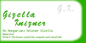 gizella knizner business card